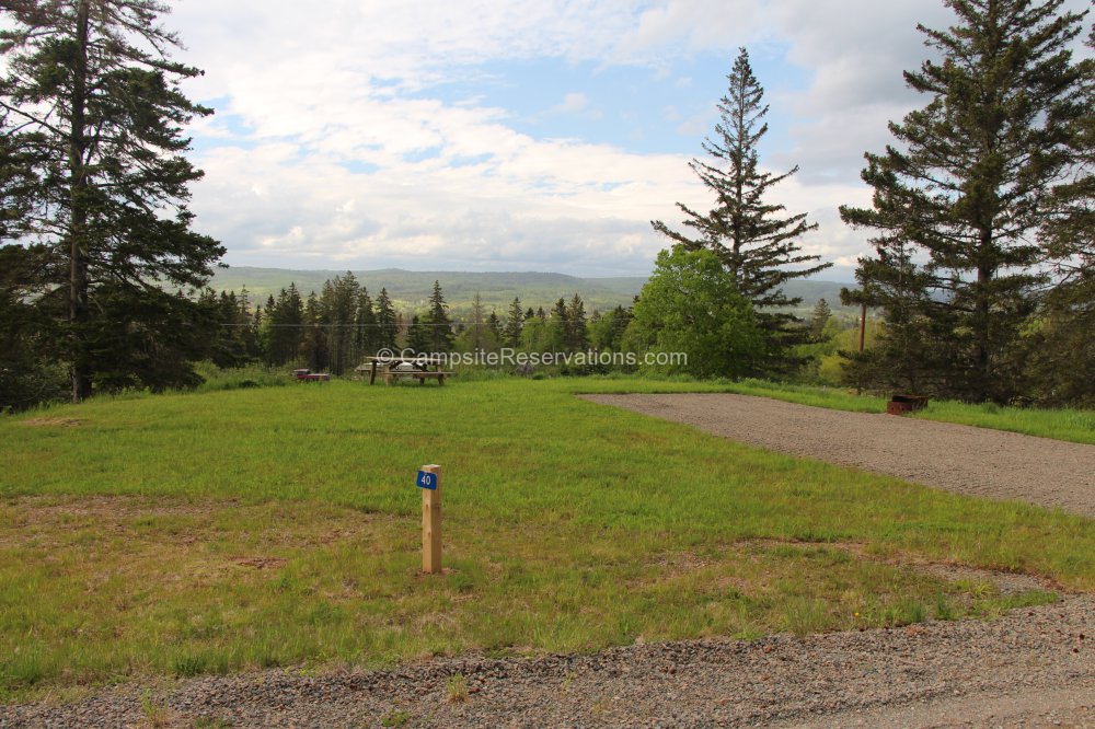 Campsite 40 in Five Islands Provincial Park Campground at Five Islands